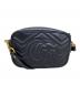 GUCCI (グッチ) GGマーモント キルティング ミニバッグ / スモールカメラバッグ ブラック：125000円