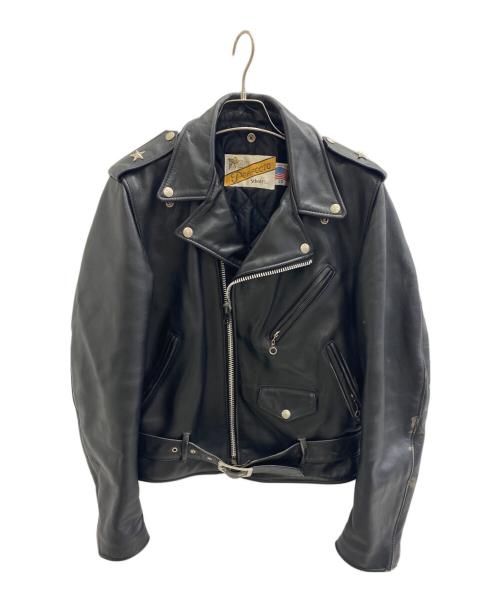 PERFECTO by Schott（パーフェクト バイ ショット）PERFECTO by Schott (パーフェクト バイ ショット) ダブルライダースジャケット ブラック サイズ:38の古着・服飾アイテム