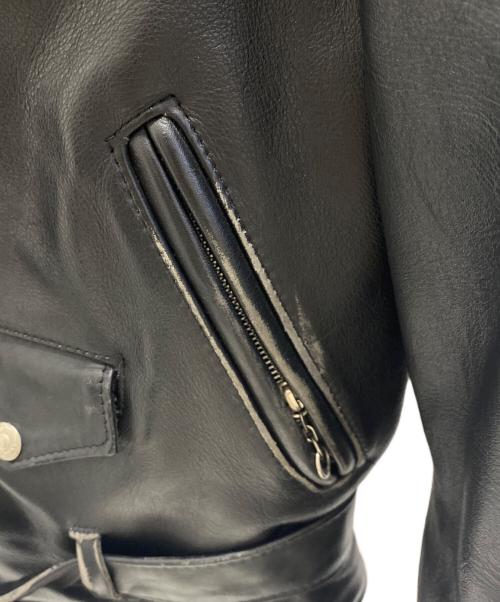 PERFECTO by Schott（パーフェクト バイ ショット）PERFECTO by Schott (パーフェクト バイ ショット) ダブルライダースジャケット ブラック サイズ:38の古着・服飾アイテム