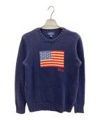 POLO RALPH LAURENポロ・ラルフローレン）の古着「厚手ニット」｜ネイビー