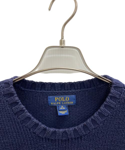 POLO RALPH LAUREN（ポロ・ラルフローレン）POLO RALPH LAUREN (ポロ・ラルフローレン) 厚手ニット ネイビー サイズ:XLの古着・服飾アイテム