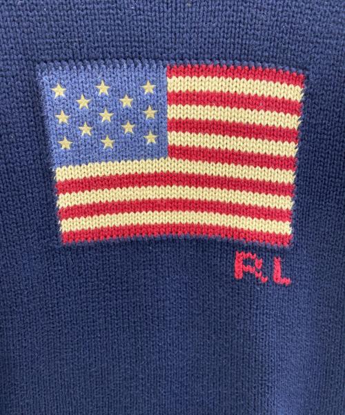 POLO RALPH LAUREN（ポロ・ラルフローレン）POLO RALPH LAUREN (ポロ・ラルフローレン) 厚手ニット ネイビー サイズ:XLの古着・服飾アイテム