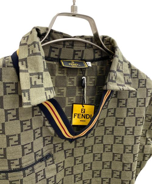 FENDI（フェンディ）FENDI (フェンディ) ズッカ柄半袖ポロシャツ グレー サイズ:40の古着・服飾アイテム