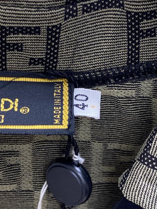 FENDI（フェンディ）FENDI (フェンディ) ズッカ柄半袖ポロシャツ グレー サイズ:40の古着・服飾アイテム