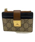 GUCCIグッチ）の古着「GGスプリーム コイン＆カードケース」｜ブラウン