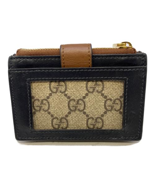 GUCCI（グッチ）GUCCI (グッチ) GGスプリーム コイン＆カードケース ブラウンの古着・服飾アイテム