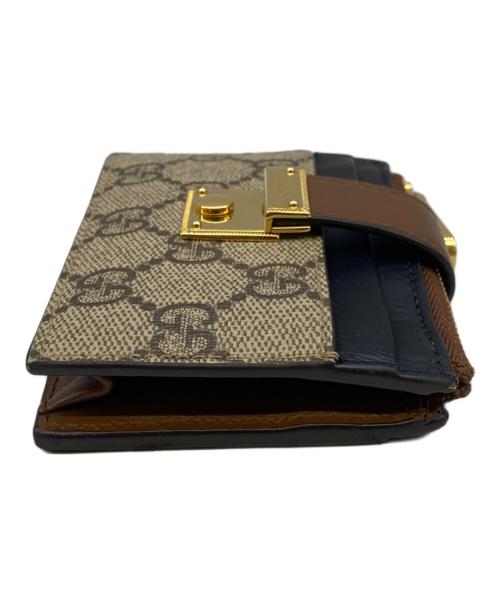 GUCCI（グッチ）GUCCI (グッチ) GGスプリーム コイン＆カードケース ブラウンの古着・服飾アイテム