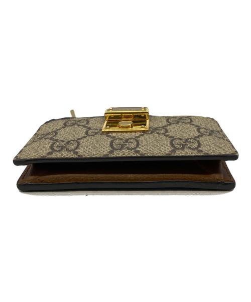 GUCCI（グッチ）GUCCI (グッチ) GGスプリーム コイン＆カードケース ブラウンの古着・服飾アイテム