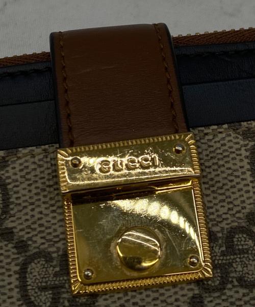 GUCCI（グッチ）GUCCI (グッチ) GGスプリーム コイン＆カードケース ブラウンの古着・服飾アイテム