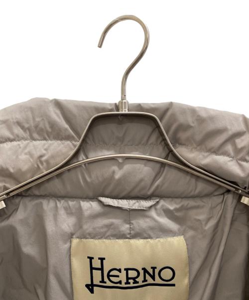 HERNO（ヘルノ）HERNO (ヘルノ) Aライン フーデッド ダウンコート ライトグレー サイズ:L (42)の古着・服飾アイテム