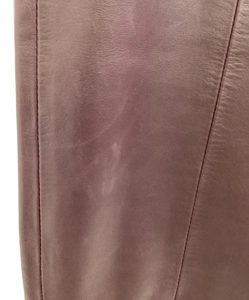LOEWE（ロエベ）LOEWE (ロエベ) ラムレザーパンツ ワインレッド サイズ:34の古着・服飾アイテム