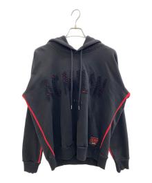 DIESEL×ACミラン（ディーゼル×エーシーミラン）の古着「プルオーバーパーカー」｜ブラック