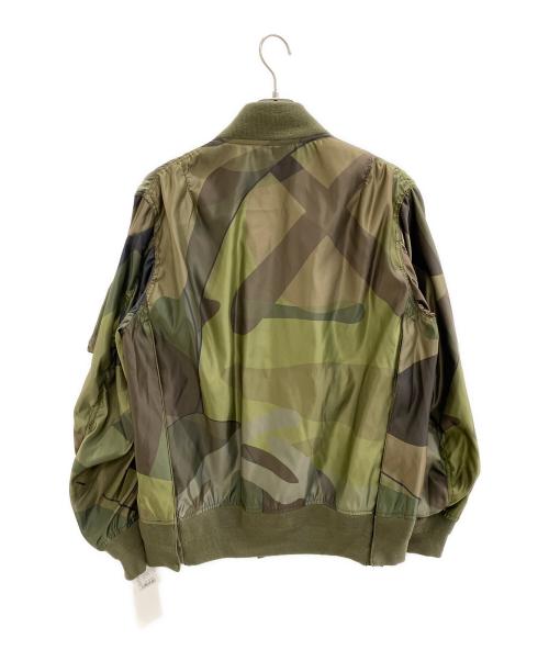 sacai（サカイ）sacai (サカイ) KAWS (カウズ) MA-1 ブルゾン / ボンバージャケット グリーン サイズ:3 未使用品の古着・服飾アイテム