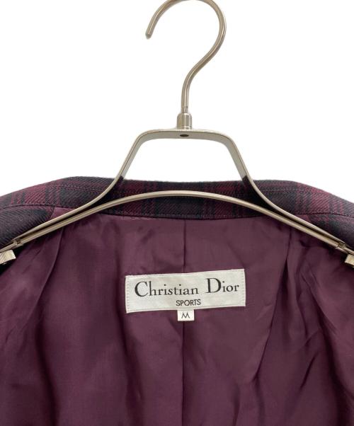 Christian Dior Sports（クリスチャン ディオールスポーツ）Christian Dior Sports (クリスチャン ディオールスポーツ) ダブルジャケット ブラック×レッド サイズ:Mの古着・服飾アイテム