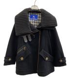 BURBERRY BLUE LABELバーバリー ブルー レーベル）の古着「ボリュームカラーコート」｜ブラック