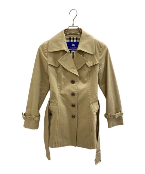 BURBERRY BLUE LABEL（バーバリー ブルー レーベル）BURBERRY BLUE LABEL (バーバリー ブルー レーベル) ショートトレンチコート カーキ サイズ:L (40)の古着・服飾アイテム