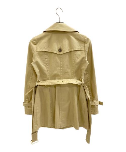 BURBERRY BLUE LABEL（バーバリー ブルー レーベル）BURBERRY BLUE LABEL (バーバリー ブルー レーベル) ショートトレンチコート カーキ サイズ:L (40)の古着・服飾アイテム