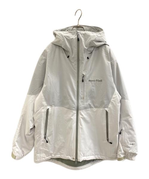mont-bell（モンベル）mont-bell (モンベル) パウダーホップ パーカ Men's グレー×ホワイト サイズ:XLの古着・服飾アイテム