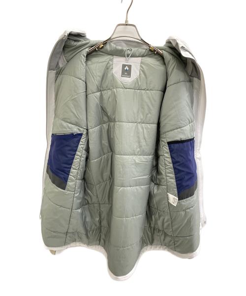 mont-bell（モンベル）mont-bell (モンベル) パウダーホップ パーカ Men's グレー×ホワイト サイズ:XLの古着・服飾アイテム