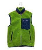 Patagoniaパタゴニア）の古着「フリースベスト」｜グリーン×ネイビー