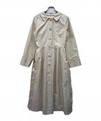 JENNEジェンヌ）の古着「付け襟ハイウエストフレアコート」｜アイボリー