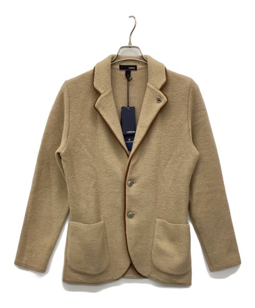 LARDINI（ラルディーニ）LARDINI (ラルディーニ) ニットジャケット カーキ サイズ:Sの古着・服飾アイテム
