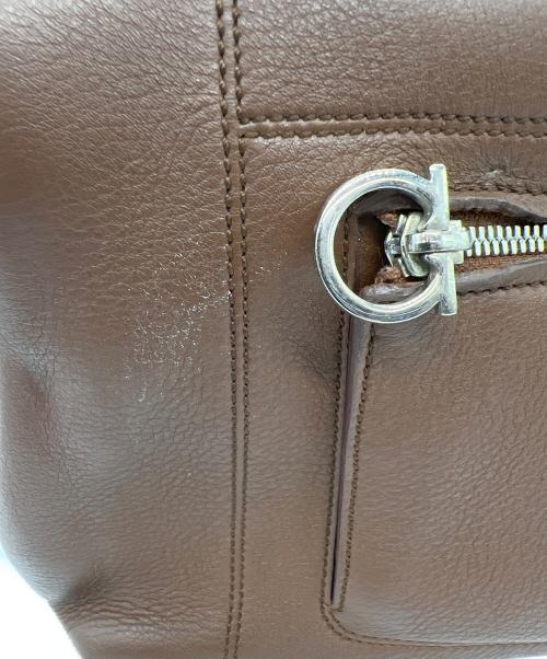 Salvatore Ferragamo（サルヴァトーレ フェラガモ）Salvatore Ferragamo (サルヴァトーレ フェラガモ) レザーバッグ ブラウンの古着・服飾アイテム