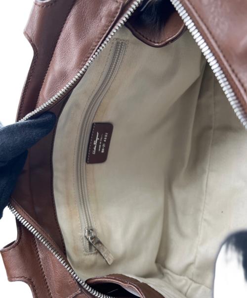 Salvatore Ferragamo（サルヴァトーレ フェラガモ）Salvatore Ferragamo (サルヴァトーレ フェラガモ) レザーバッグ ブラウンの古着・服飾アイテム
