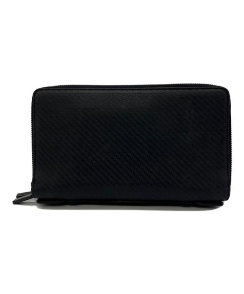 dunhill（ダンヒル）dunhill (ダンヒル) Wファスナーオーガナイザー ブラックの古着・服飾アイテム