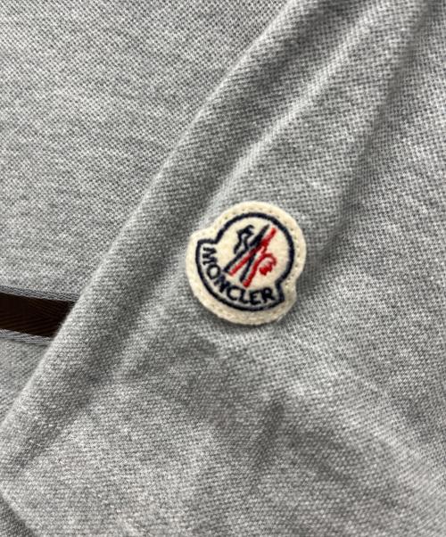 MONCLER（モンクレール）MONCLER (モンクレール) MAGLIA POLO MANICA Slim fit グレー×ブラウン サイズ:Mの古着・服飾アイテム