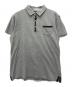 MONCLER（モンクレール）の古着「MAGLIA POLO MANICA Slim fit」｜グレー×ブラウン