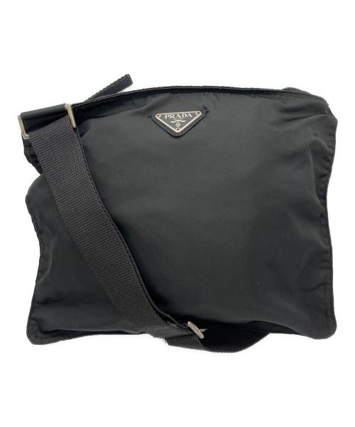 PRADA（プラダ）PRADA (プラダ) ナイロンショルダーバッグ ブラックの古着・服飾アイテム