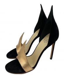 FRANCESCO RUSSO（フランチェスコ ルッソ）の古着「オープントゥーサンダル」｜ブラック