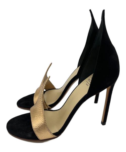 FRANCESCO RUSSO（フランチェスコ ルッソ）FRANCESCO RUSSO (フランチェスコ ルッソ) オープントゥーサンダル ブラック サイズ:36の古着・服飾アイテム