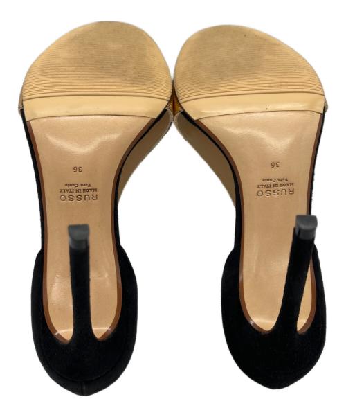 FRANCESCO RUSSO（フランチェスコ ルッソ）FRANCESCO RUSSO (フランチェスコ ルッソ) オープントゥーサンダル ブラック サイズ:36の古着・服飾アイテム