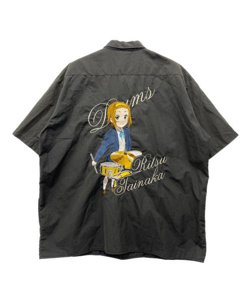 けいおん（ケイオン）けいおん (ケイオン) 刺繍ワークシャツ ブラック サイズ:Mediumの古着・服飾アイテム