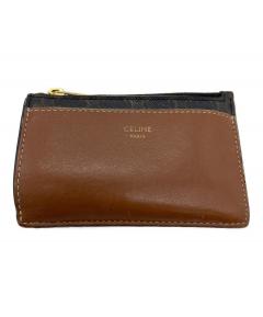 セリーヌ　CELINE 名刺カード小銭入れ バイカラー イエローグレー 　超美品 セリーヌ CELINE 名刺カード小銭入れ バイカラー イエローグレー 超美