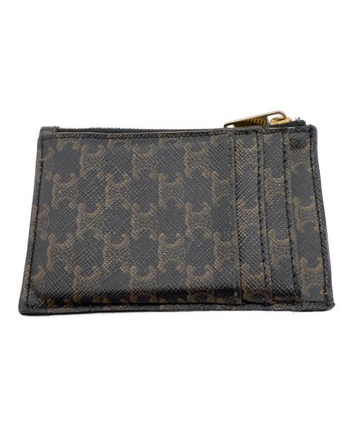 CELINE（セリーヌ）CELINE (セリーヌ) トリオンフ コインケース ブラウン×ブラックの古着・服飾アイテム