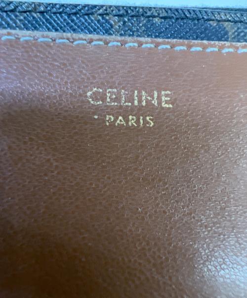 CELINE（セリーヌ）CELINE (セリーヌ) トリオンフ コインケース ブラウン×ブラックの古着・服飾アイテム