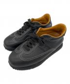 HERMESエルメス）の古着「レザースニーカー」｜ブラック