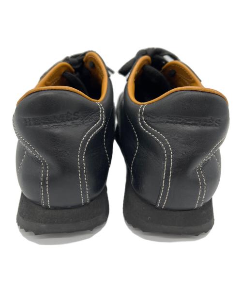 HERMES（エルメス）HERMES (エルメス) レザースニーカー ブラック サイズ:36.5の古着・服飾アイテム