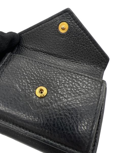 PRADA（プラダ）PRADA (プラダ) 3つ折り財布 ブラックの古着・服飾アイテム