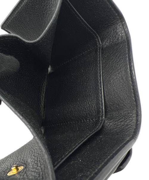 PRADA（プラダ）PRADA (プラダ) 3つ折り財布 ブラックの古着・服飾アイテム