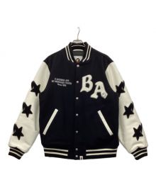 A BATHING APE（ア ベイシング エイプ）の古着「スタジャン」｜ブラック×ホワイト