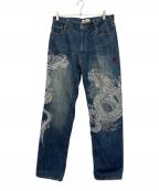絡繰魂カラクリタマシイ）の古着「デニムパンツ」｜ブルー
