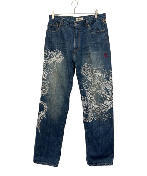 絡繰魂（カラクリタマシイ）絡繰魂 (カラクリタマシイ) デニムパンツ ブルー サイズ:35の古着・服飾アイテム