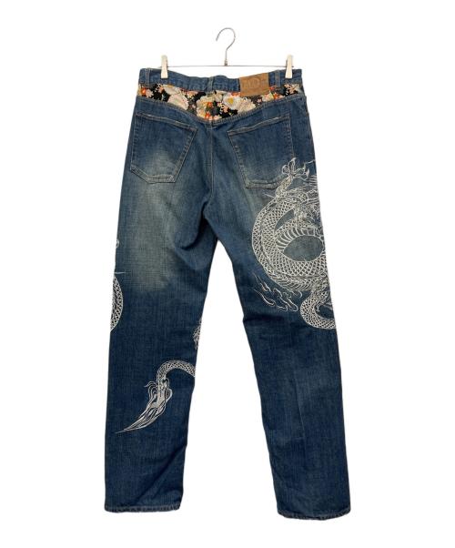 絡繰魂（カラクリタマシイ）絡繰魂 (カラクリタマシイ) デニムパンツ ブルー サイズ:35の古着・服飾アイテム
