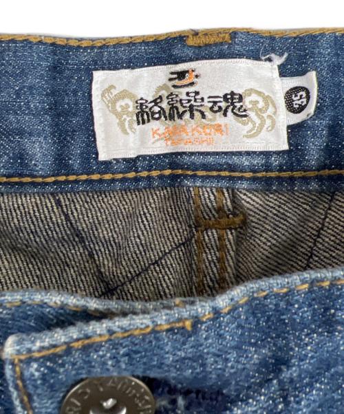 絡繰魂（カラクリタマシイ）絡繰魂 (カラクリタマシイ) デニムパンツ ブルー サイズ:35の古着・服飾アイテム