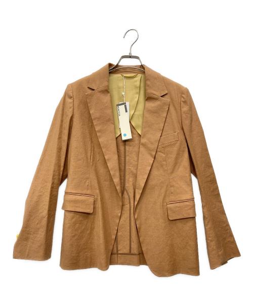 BACCA（バッカ）BACCA (バッカ) リヨセルリネンストレッチ テーラードジャケット オレンジ サイズ:36の古着・服飾アイテム