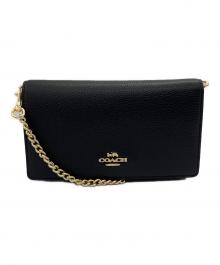COACH（コーチ）の古着「チェーンショルダーバッグ」｜ブラック